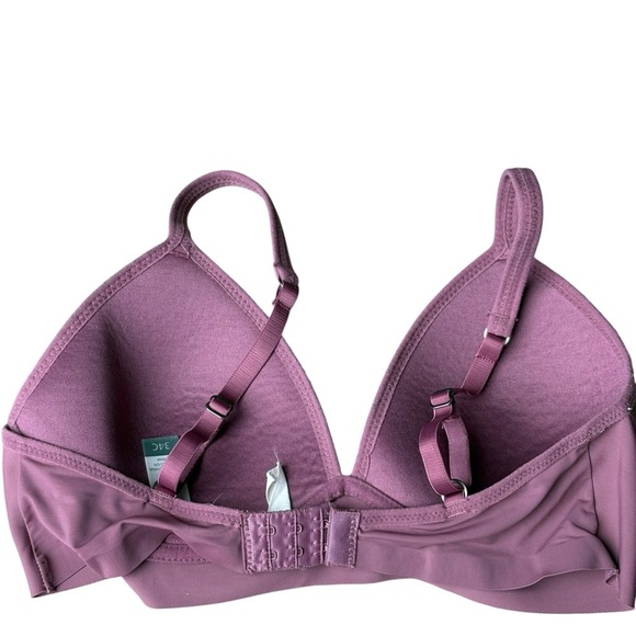 Lucky Brand Purple Maroon Wireless Soft Padded Bra Size 34C - Picture 3 of 7